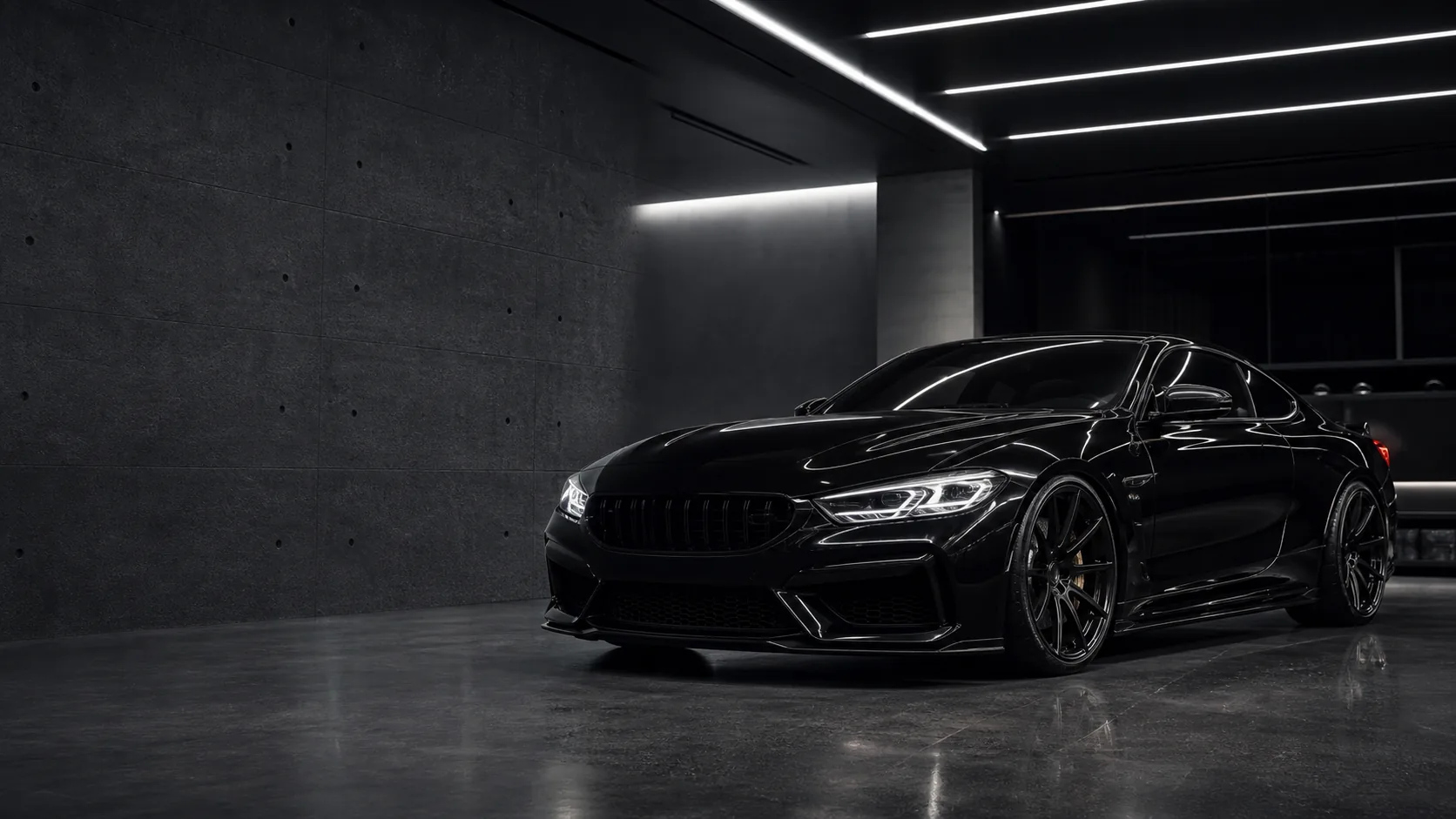 Glossy ceramic coated car